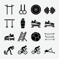 Professional Health and Bodybuilding Icons for Branding and Design vector