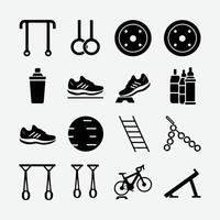 Modern Workout and Exercise Icons for Apps and Websites vector