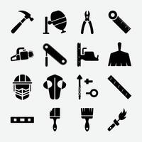 Construction and Tools Icons Set for Digital and Print Use vector