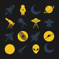 Space Icons Set for Digital and Print Use vector