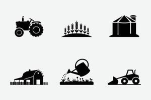 Agriculture and Farming Icons Set for Digital and Print Use vector