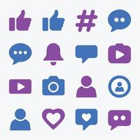 Social Media Icons Set for Digital and Print Use vector