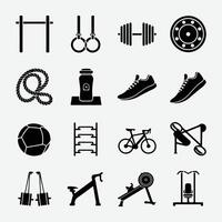 Fitness and Gym Icons Set for Digital and Print Use vector