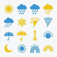 Weather Icons Set for Digital and Print Use vector