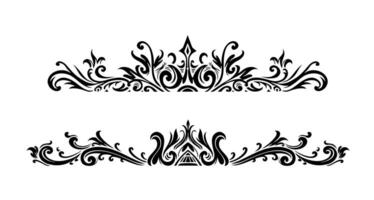 Ornament floral design element for frame and wedding with vintage style on white background. vector