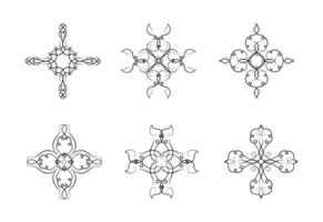 Borders Elements Set Collection Art Ornament Design vector