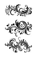 Vintage typographic design element , calligraphic decorative ornament element art on white background. vector
