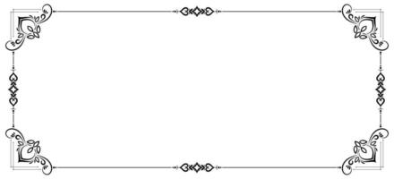 Decorative floral frame border banner design vector
