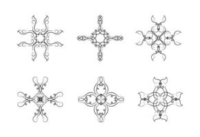 Borders Elements Set Collection Art Ornament Design on White Background vector