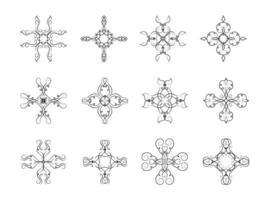 Borders Elements Set Collection Art vector