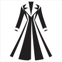 Dramatic Oversized Coat Silhouette Concept vector