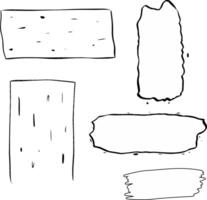 Graphic line ink strokes frames frames set, flat abstract background for text. design element. boxes shape. vector