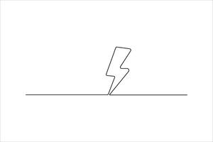 Minimalistic lightning bolt illustration on a clean background, ideal for design use vector