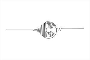 Abstract design featuring sound wave patterns and circular shapes on a white background vector