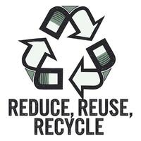 Reduce Reuse Recycle T Shirt Design vector