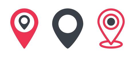Gps map icon location pin, navigation symbol vector