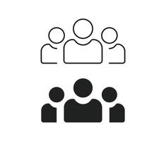 People group icon. Teamwork, community, and social connection symbol vector