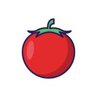 Tomato Fruits simple cartoon minimalist isolated white background vector