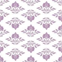 Floral seamless pattern design with pink flower silhouette in damask style vector