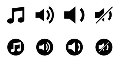 Set of Audio Control Icons for Digital Devices vector