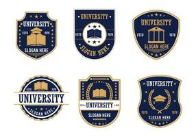 University Badge Set with Classic and Modern Designs, Collection of University Badges vector