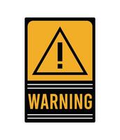 Industrial Warning and Danger Label Template for Workplace and Factory Safety vector