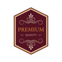 Premium Quality Badge with an Elegant Ornate Design Abstract Style vector