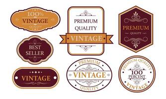 Premium Badge Collection for Certifications and Awards, Set of premium quality badges vector