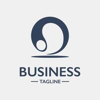 Business logo template with a circle shape vector