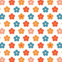 A colorful pattern with flowers on a white background vector