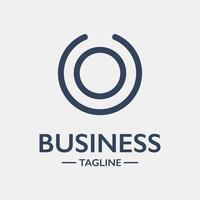 Business logo template with a circle and a circle vector