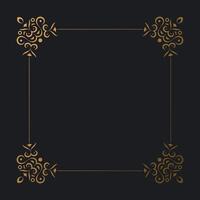Elegant gold decorative frame design template vector