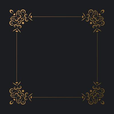 Elegant gold decorative frame design template