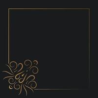 Elegant gold art decorative frame design style background vector