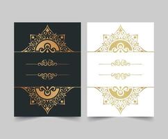 elegant cover background with mandala texture. vector