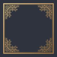 Elegant gold decorative art frame design background vector