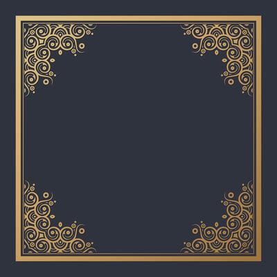 Elegant gold decorative art frame design background