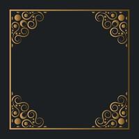 Elegant gold art frame design background vector