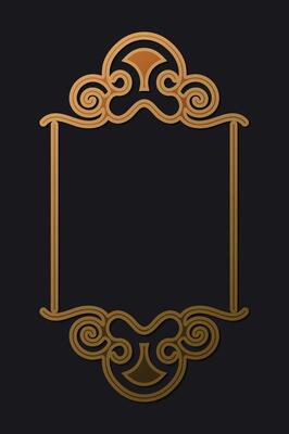 Elegant gold decorative frame art design background