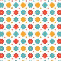 A colorful flower pattern with small flowers vector