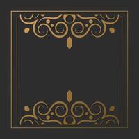 Elegant gold ornamental frame design background vector