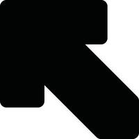 Simple Black Upward Left Arrow Icon on White Background, for icon used vector