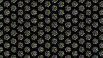 Abstract Colorful Floral Patterned Mosaic on a Dark Background vector