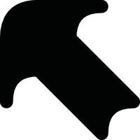 PrintMinimalistic black left-slanted upward arrow symbol on a clear white background, ideal for navigation or directional designs vector