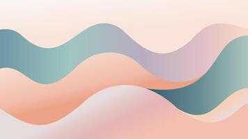 abstract background with waves in pastel colors vector