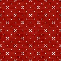 Winter knitted pattern. Nordic ethnic style ornament with snowflakes and dots. Holiday background. Diamond pattern seamless texture vector