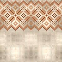 Knitwear texture. Template with empty place for text. Christmas traditional seasonal seamless background for holiday design. Winter knitted wool sweater pattern with snowflakes vector