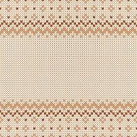 Knitwear texture. Template with empty place for text. Traditional seasonal seamless background for holiday design. Winter knitted wool sweater pattern vector