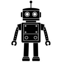 Robot Silhouette Design for Digital Use vector