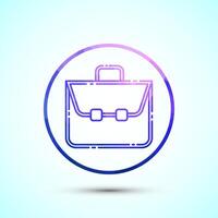 Briefcase icon design illustration, bag icon for apps and websites, low poly vector